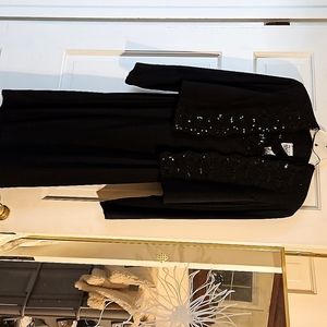 Vintage Beautiful black two piece dress and jacket FREE SHIP